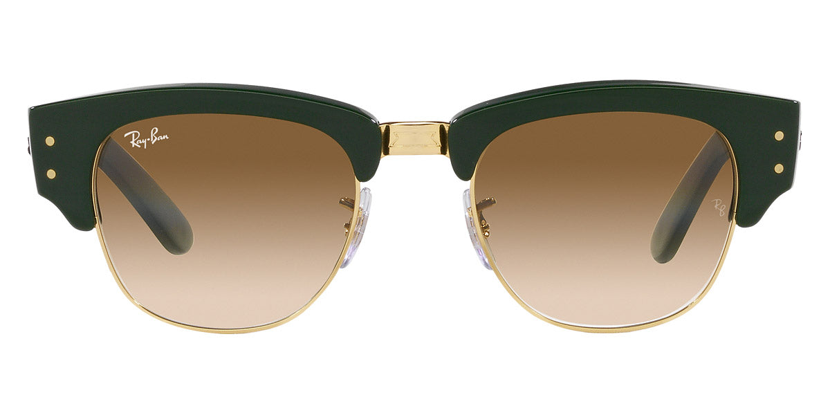 Ray-Ban® MEGA CLUBMASTER 0RB0316S RB0316S 136851 53 - Green on Gold with Light Brown lenses Sunglasses