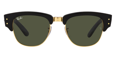 Ray-Ban® MEGA CLUBMASTER 0RB0316S RB0316S 901/31 53 - Black on Gold with Green lenses Sunglasses