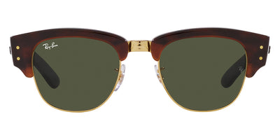 Ray-Ban® MEGA CLUBMASTER 0RB0316S RB0316S 990/31 53 - Tortoise on Gold with Green lenses Sunglasses