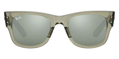 Ray-Ban® MEGA WAYFARER 0RB0840S RB0840S 66355C 51 - Transparent Green with Gray Mirrored lenses Sunglasses