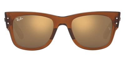 Ray-Ban® MEGA WAYFARER 0RB0840S RB0840S 663693 51 - Transparent Brown with Light Brown Mirrored Gold lenses Sunglasses