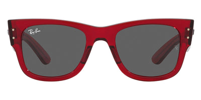 Ray-Ban® MEGA WAYFARER 0RB0840S RB0840S 6679B1 51 - Transparent Red with Dark Gray lenses Sunglasses