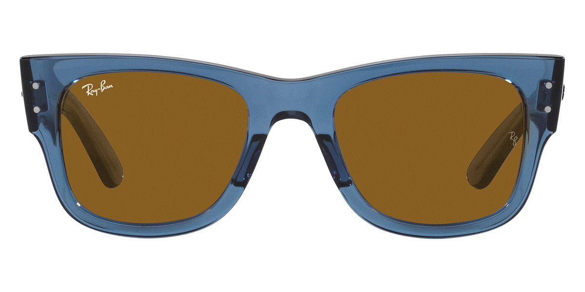 Ray-Ban® MEGA WAYFARER 0RB0840S RB0840S 668073 51 - Transparent Blue with Brown lenses Sunglasses