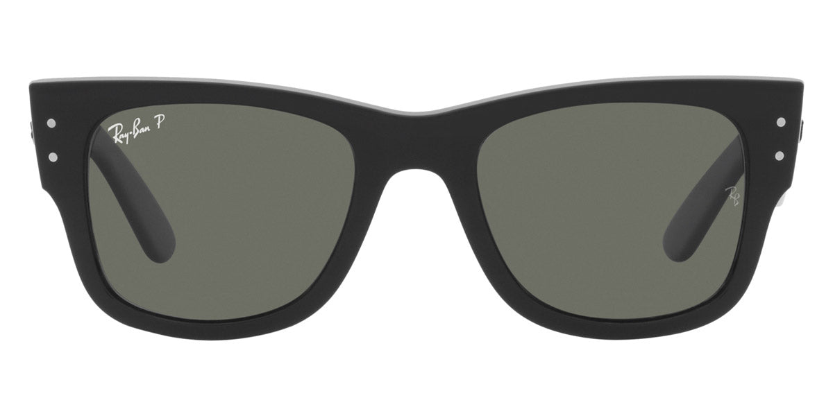 Ray-Ban® MEGA WAYFARER 0RB0840S RB0840S 901/58 51 - Black with Green Polarized lenses Sunglasses