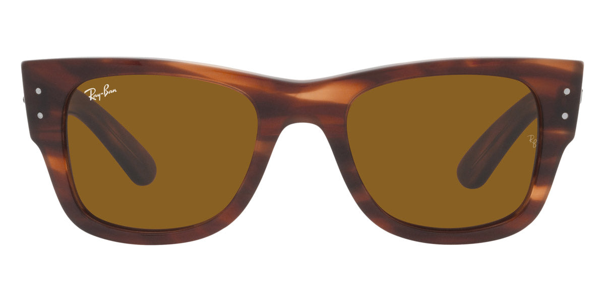 Ray-Ban® MEGA WAYFARER 0RB0840S RB0840S 954/33 51 - Striped Havana with Brown lenses Sunglasses