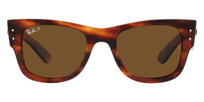 Ray-Ban® MEGA WAYFARER 0RB0840S RB0840S 954/57 51 - Striped Havana with Brown Polarized lenses Sunglasses