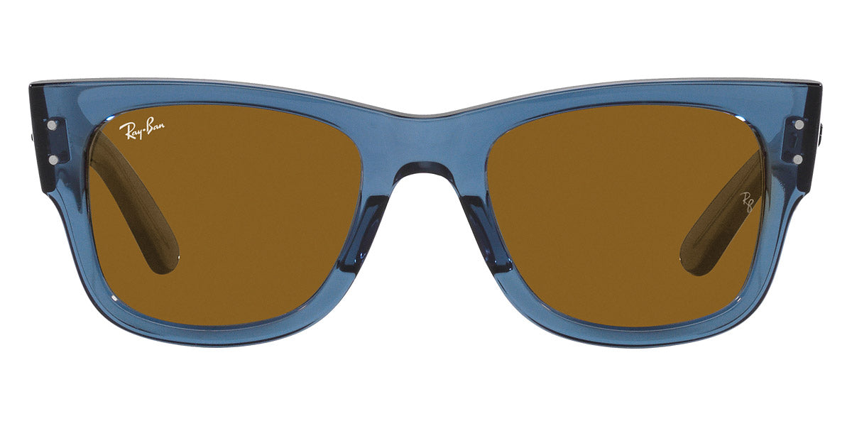 Ray-Ban® Mega Wayfarer RB0840Sf RB0840SF 668073 52 - Transparent Blue with Brown lenses Sunglasses