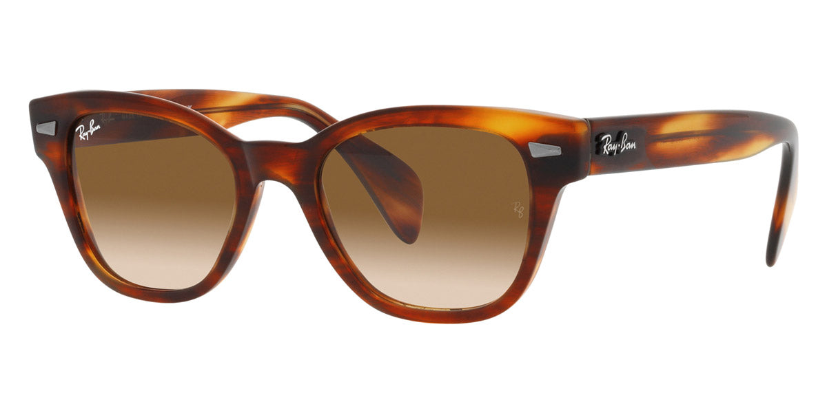 Ray-Ban® Striped Havana Clear Gradient RB0880S RB0880S 954/51 52 - Striped Havana with Clear Gradient Brown lenses Sunglasses