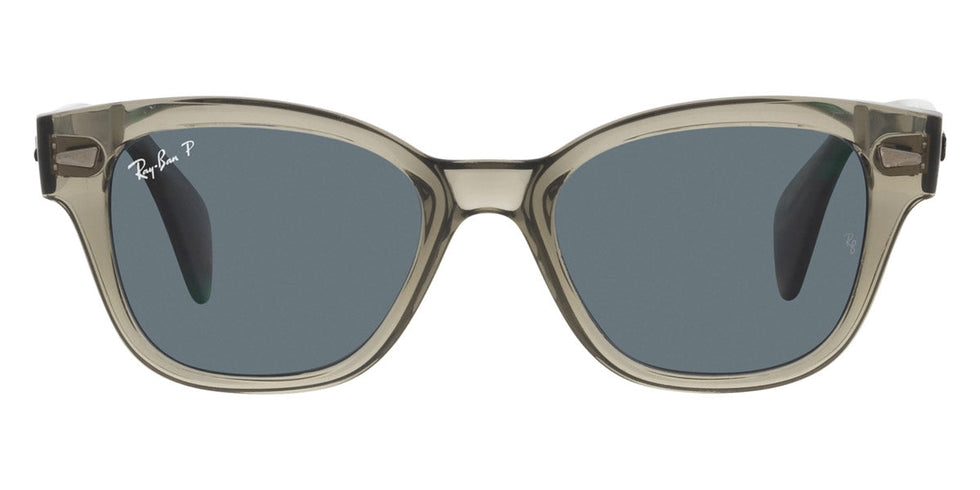 Ray-Ban® RB0880Sf RB0880SF 66353R 53 - Transparent Green with Dark Blue Polarized lenses Sunglasses