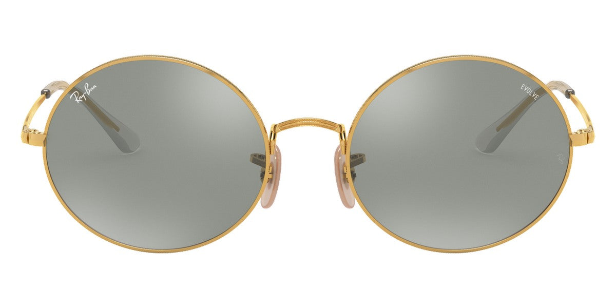 Ray-Ban® Oval RB1970 RB1970 001/W3 54 - Arista with Photochromic Gray Mirrored Gray lenses Sunglasses