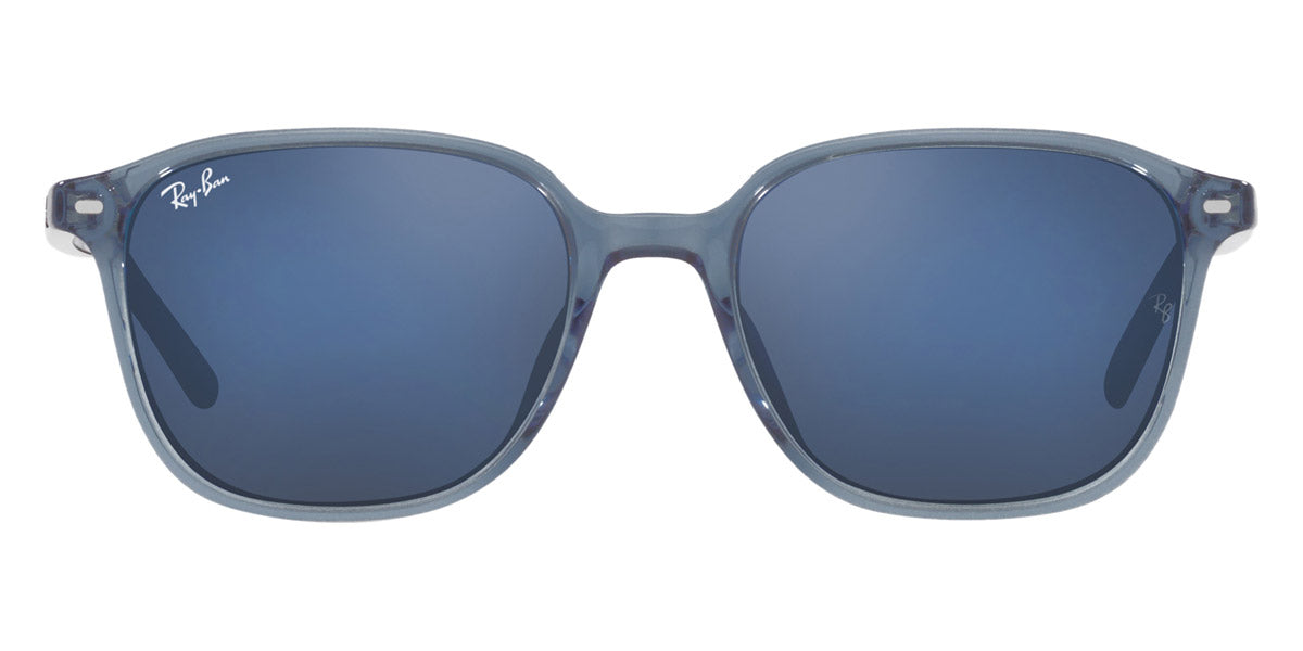 Ray-Ban® LEONARD 0RB2193 RB2193 6638O4 53 - Transparent Dark Blue with Gray Mirrored Blue lenses Sunglasses