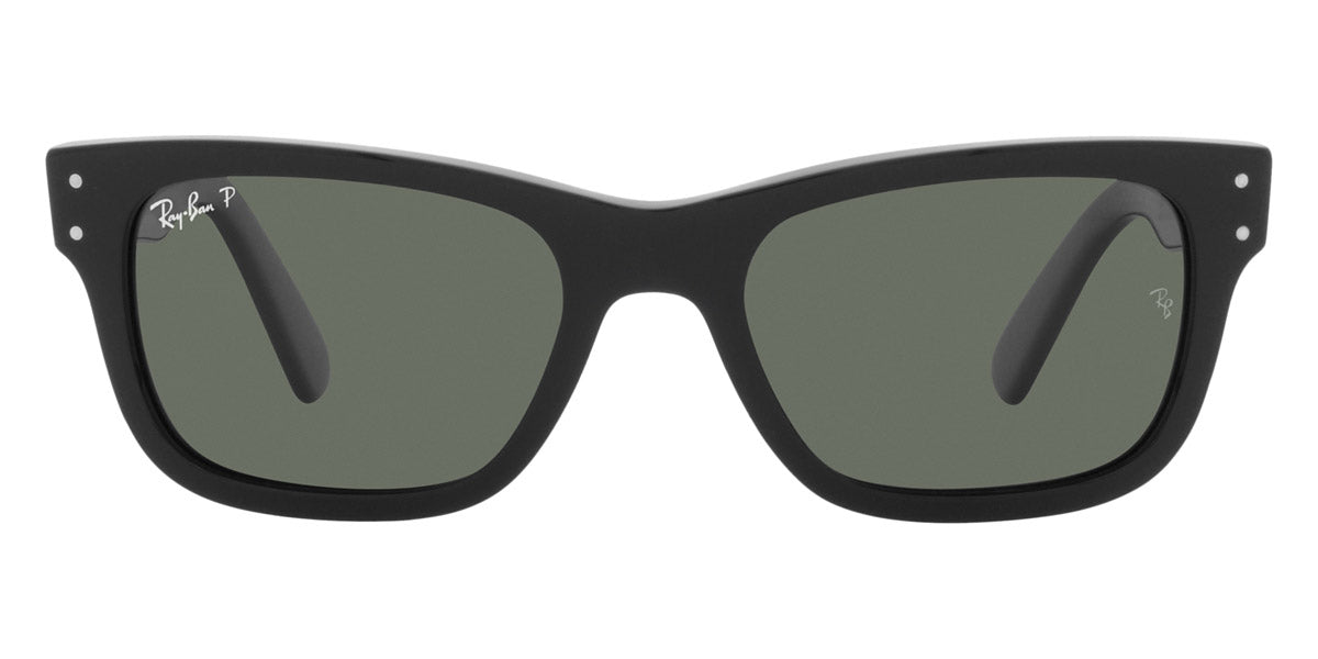 Ray-Ban® MR BURBANK 0RB2283 RB2283 901/58 58 - Black with Polarized Green lenses Sunglasses