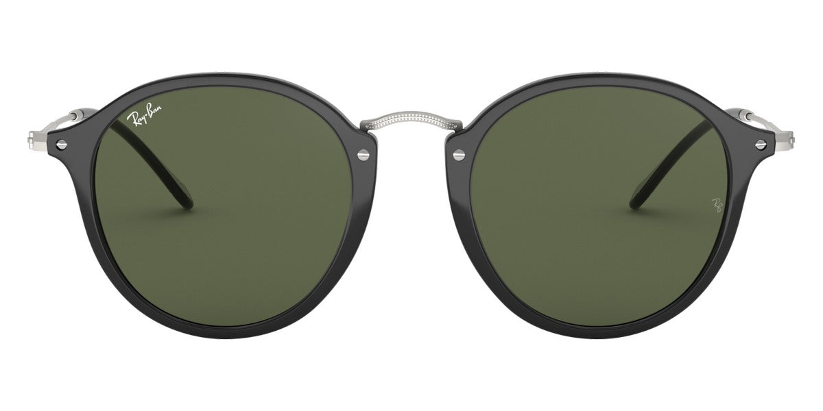 Ray-Ban® Round RB2447 RB2447 901 49 - Black with G-15 Green lenses Sunglasses