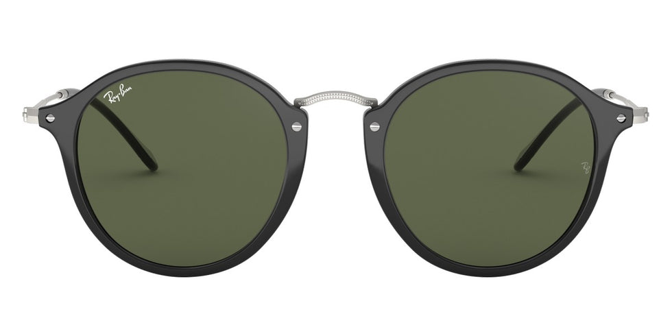 Ray-Ban® Round RB2447 RB2447 901 49 - Black with G-15 Green lenses Sunglasses