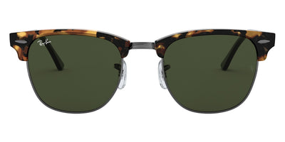 Ray-Ban® CLUBMASTER 0RB3016 RB3016 1157 51 - Spotted Black Havana with G-15 Green lenses Sunglasses