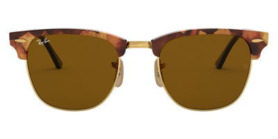 Ray-Ban® CLUBMASTER 0RB3016 RB3016 1160 51 - Spotted Brown Havana with B-15 Brown lenses Sunglasses