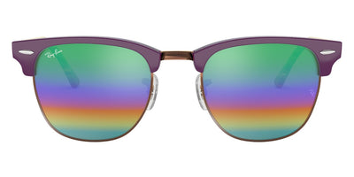 Ray-Ban® CLUBMASTER 0RB3016 RB3016 1221C3 51 - Metallic Medium Bronze with Light Gray Mirrored Rainbow 2 lenses Sunglasses