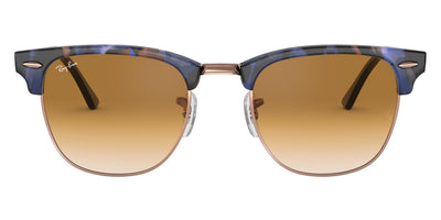Ray-Ban® CLUBMASTER 0RB3016 RB3016 125651 51 - Spotted Brown/Blue with Clear Gradient Brown lenses Sunglasses