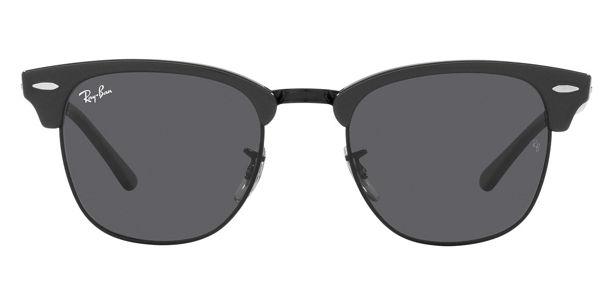 Ray-Ban® CLUBMASTER 0RB3016 RB3016 1367B1 55 - Gray on Black with Dark Gray lenses Sunglasses