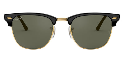 Ray-Ban® CLUBMASTER 0RB3016 RB3016 901/58 55 - Black with Green Polarized lenses Sunglasses