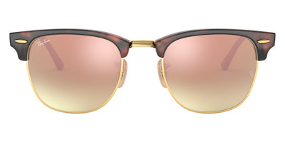 Ray-Ban® CLUBMASTER 0RB3016 RB3016 990/7O 51 - Red Havana with Copper Flash Gradient lenses Sunglasses