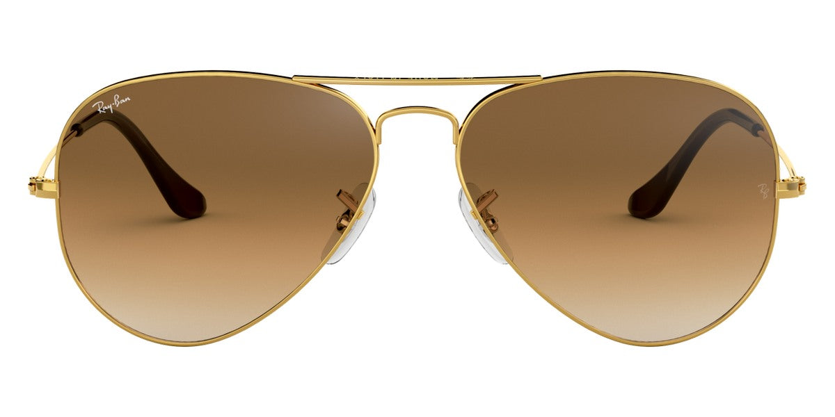 Ray-Ban® Aviator RB3025 62 RB3025 001/51 62 - Arista with Clear Gradient Brown lenses Sunglasses
