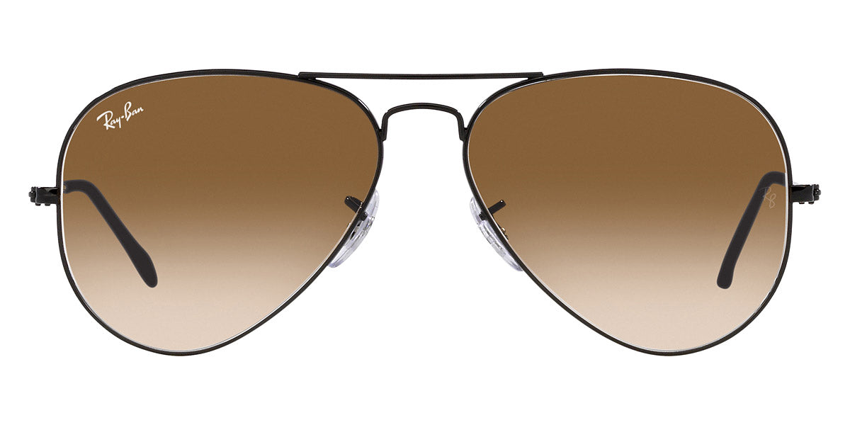 Ray-Ban® Aviator RB3025 55 RB3025 002/51 55 - Black with Brown lenses Sunglasses