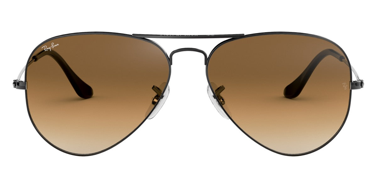Ray-Ban® Aviator RB3025 55 RB3025 004/51 55 - Gunmetal with Clear Gradient Brown lenses Sunglasses