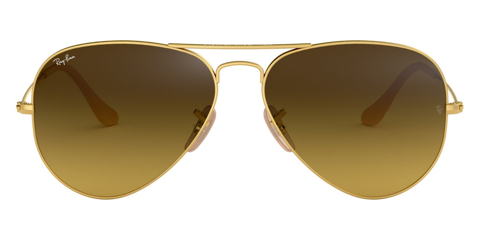 Ray-Ban® Aviator RB3025 55 RB3025 112/85 55 - Matte Arista with Brown Gradient Dark Brown lenses Sunglasses