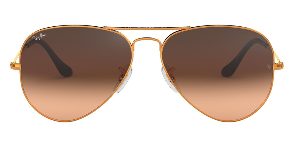 Ray-Ban® Aviator RB3025 55 RB3025 9001A5 55 - Light Bronze with Pink Gradient Brown lenses Sunglasses