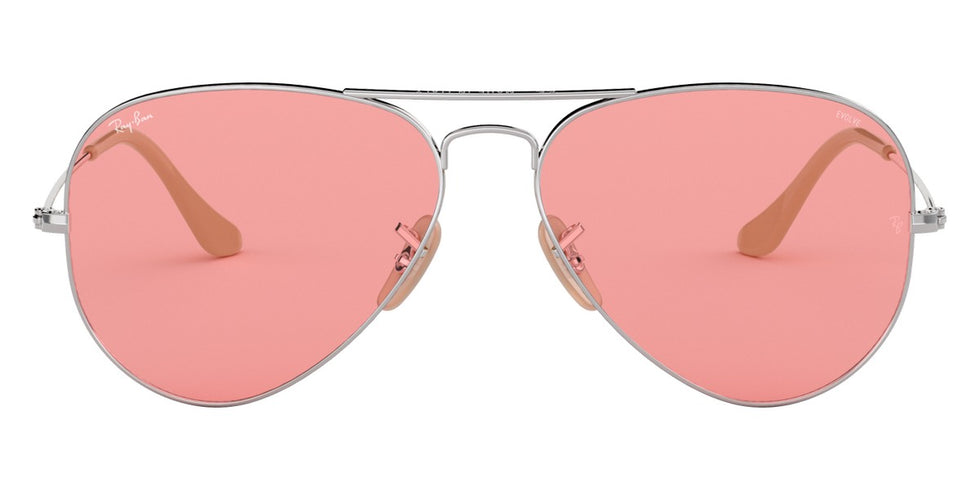 Ray-Ban® Aviator RB3025 55 RB3025 9065V7 55 - Silver with Pink lenses Sunglasses
