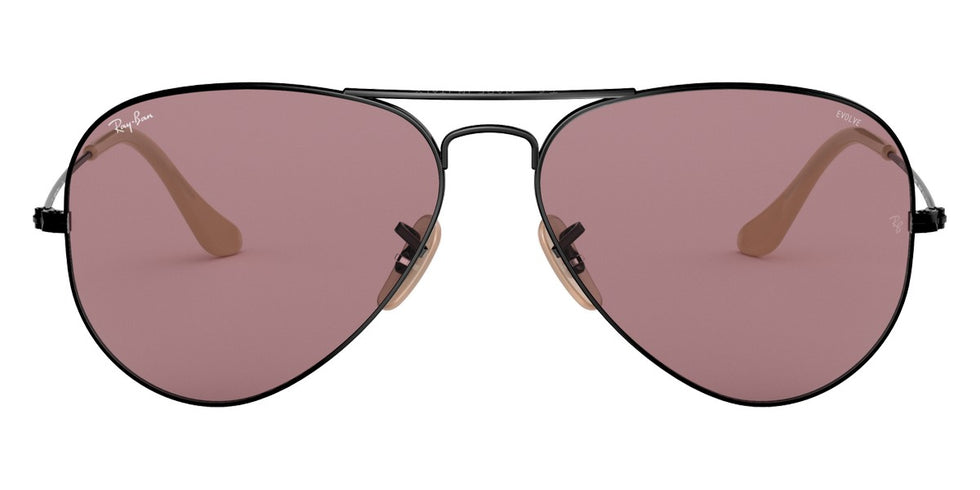 Ray-Ban® Aviator RB3025 55 RB3025 9066Z0 55 - Black with Violet lenses Sunglasses