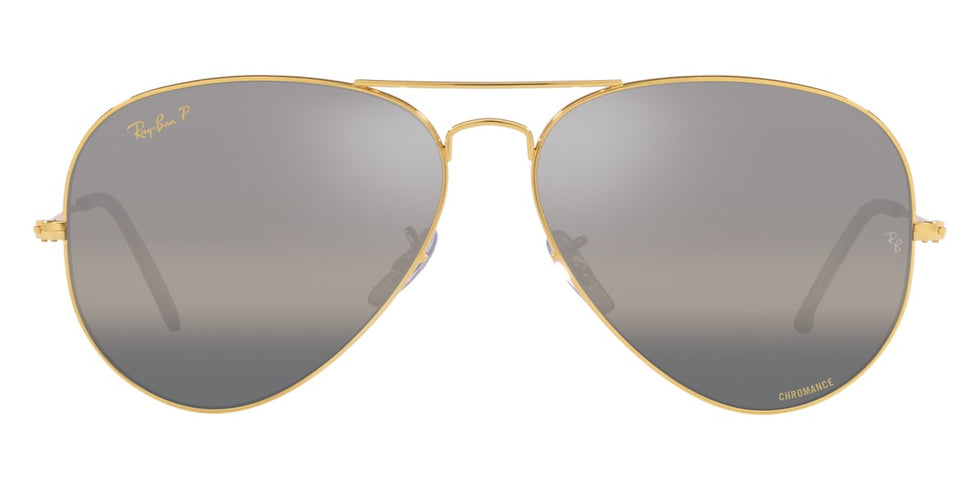 Ray-Ban® Aviator RB3025 55 RB3025 9196G3 55 - Legend Gold with Polarized Clear Gradient Dark Gray lenses Sunglasses