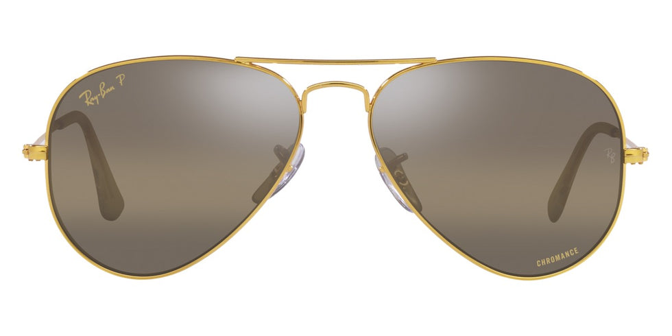 Ray-Ban® Aviator RB3025 55 RB3025 9196G5 55 - Legend Gold with Polarized Clear Gradient Dark Brown lenses Sunglasses