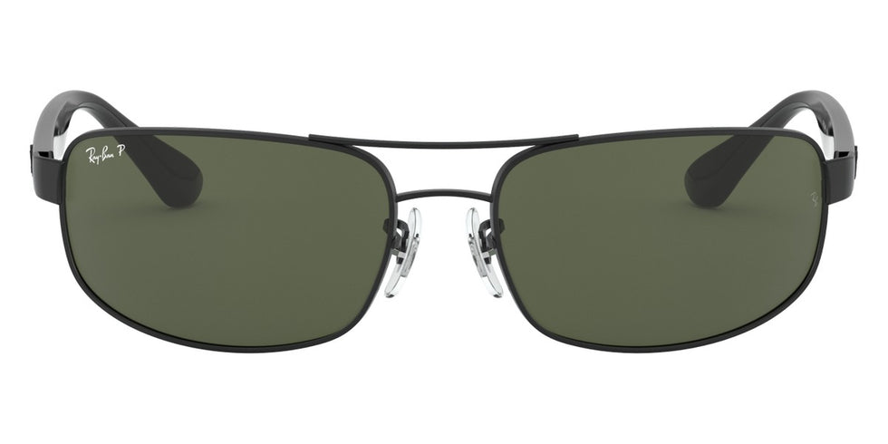 Ray-Ban® RB3445 RB3445 002/58 61 - Black with Dark Green Polarized lenses Sunglasses