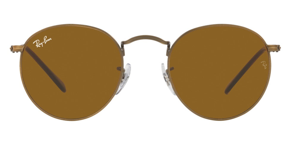 Ray-Ban® Round Metal RB3447 RB3447 9202B1 53 - Rose Gold with Dark Gray lenses Sunglasses