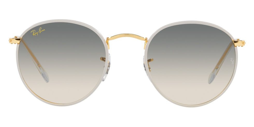 Ray-Ban® Round Full Color RB3447Jm RB3447JM 919632 50 - Gray On Legend Gold with Clear Gradient Gray lenses Sunglasses
