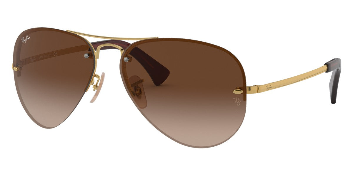 Ray-Ban® RB3449 RB3449 91290S 59 - Silver with Clear/Blue/Gray Gradient lenses Sunglasses