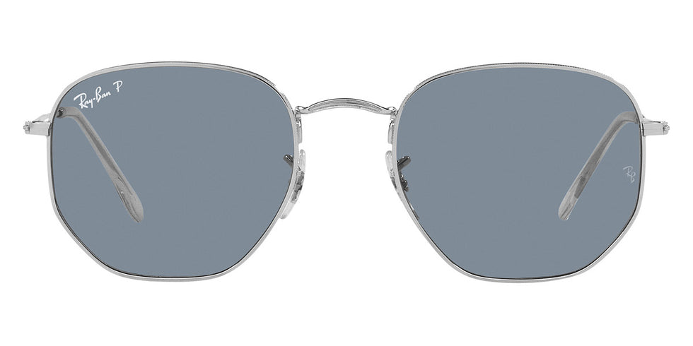 Ray-Ban® Hexagonal RB3548N RB3548N 001/9O 54 - Arista with Light Blue Flash lenses Sunglasses