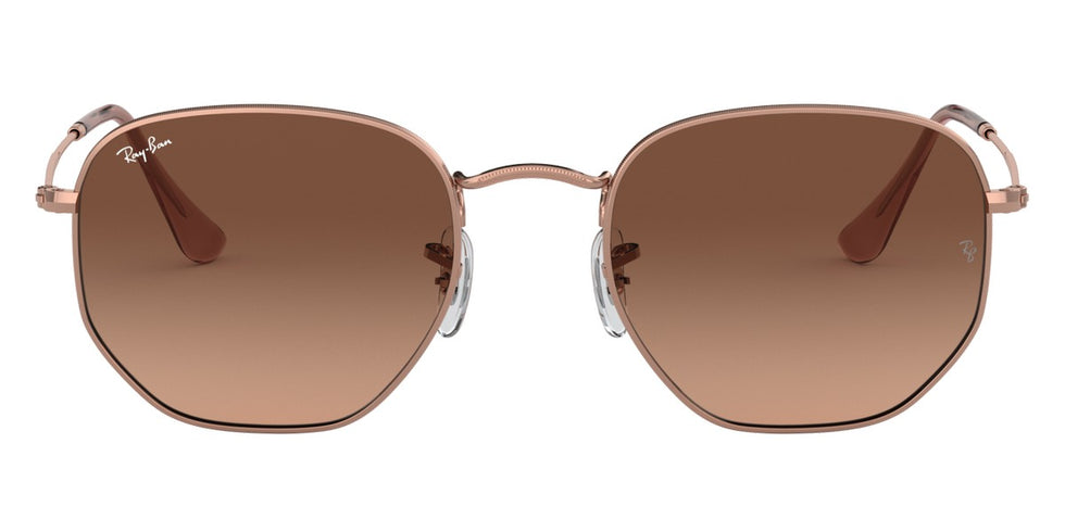 Ray-Ban® Hexagonal RB3548N RB3548N 001/9O 51 - Arista with Light Blue Flash lenses Sunglasses