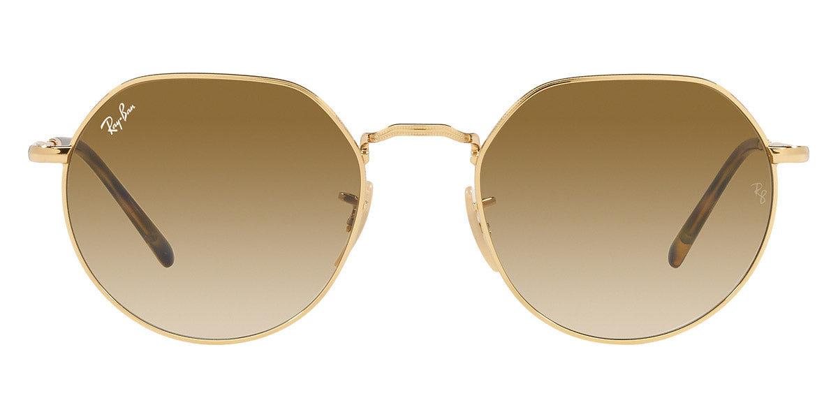 Ray-Ban® JACK 0RB3565 RB3565 001/51 55 - Gold with Brown lenses Sunglasses