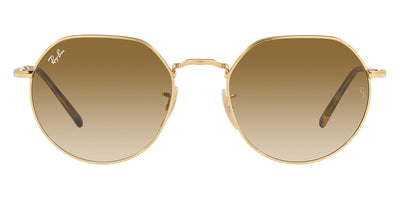 Ray-Ban® JACK 0RB3565 RB3565 001/51 55 - Gold with Brown lenses Sunglasses