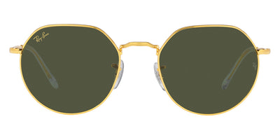 Ray-Ban® JACK 0RB3565 RB3565 919631 55 - Gold with Green lenses Sunglasses