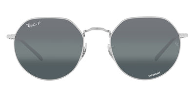 Ray-Ban® JACK 0RB3565 RB3565 9242G6 53 - Silver with Dark Blue Mirrored Polarized lenses Sunglasses