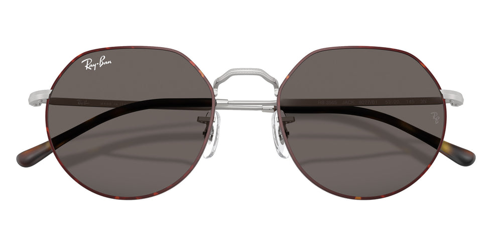 Ray-Ban® RB3565 RB3565 9277B1 55 Sunglasses - Matte Silver