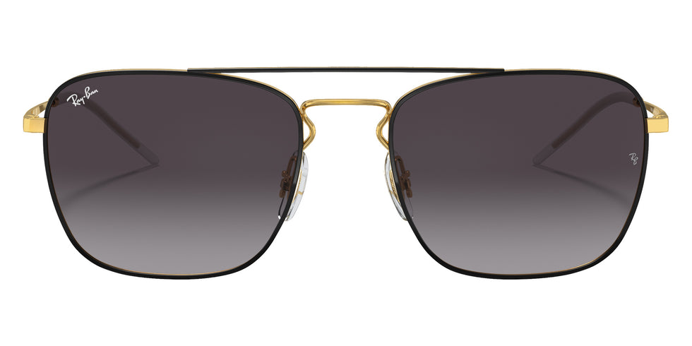 Ray-Ban® RB3588 RB3588 90548G 55 Sunglasses - Black On Gold