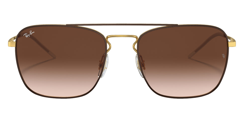 Ray-Ban® RB3588 RB3588 905513 55 Sunglasses - Brown On Gold