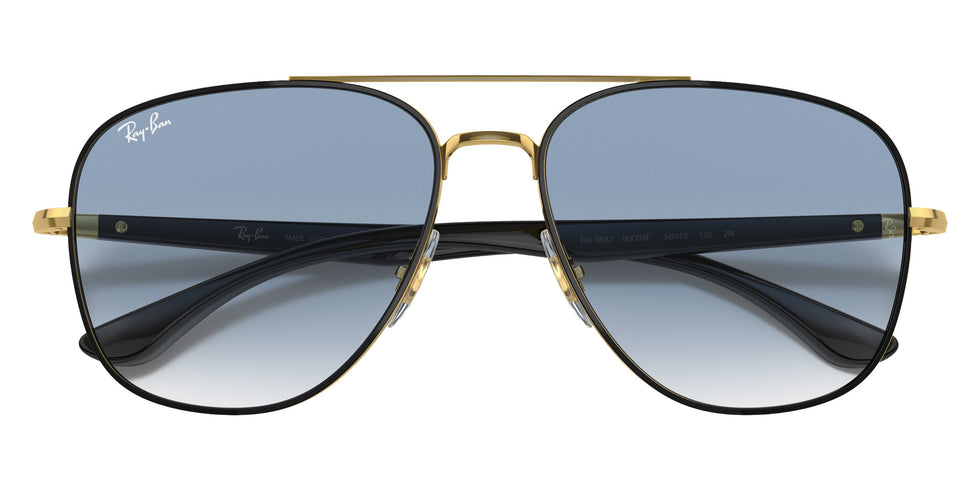 Ray-Ban® RB3683 RB3683 90003F 59 Sunglasses - Black