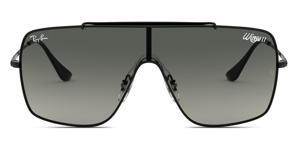 Ray-Ban® Wings Ii RB3697 RB3697 002/11 35 - Black with Gray Gradient Dark Gray lenses Sunglasses
