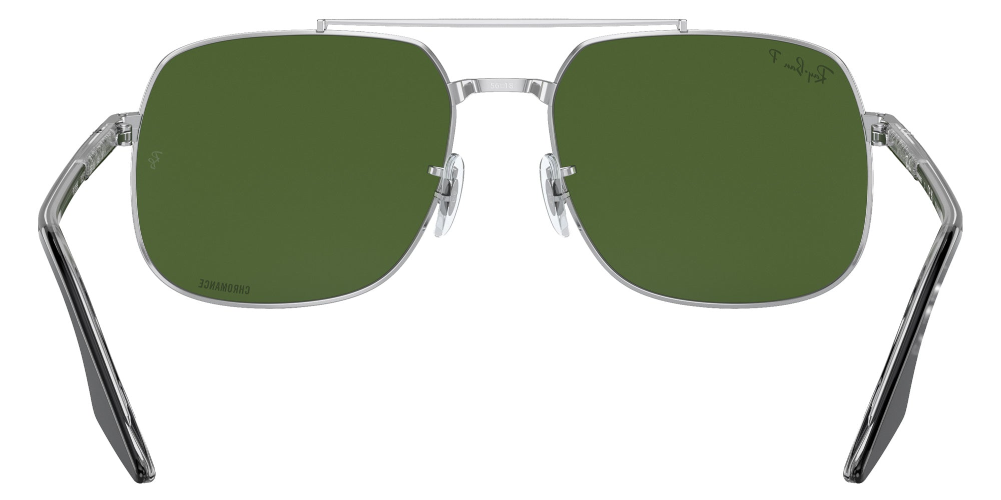 Ray-Ban® RB3699 RB3699 003/P1 59 Sunglasses - Black On Transparent